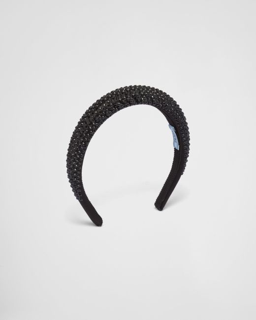 Prada Black Satin Hairband