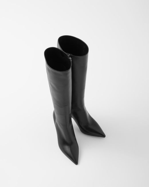 Prada Black Nappa Leather Boots