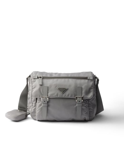 Prada Gray Re-Nylon Shoulder Bag