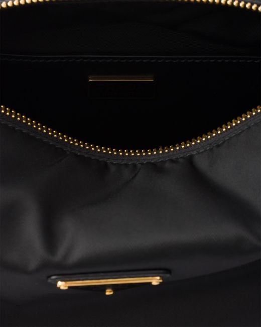 Prada Black Explore Small Re-Nylon And Leather Shoulder Bag