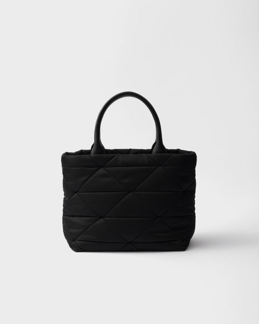 Prada Black Small Padded Re-Nylon Tote
