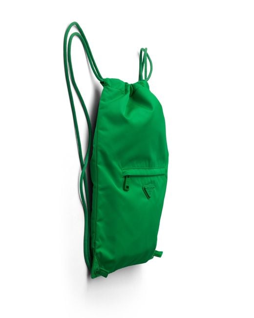 Prada Green Re-Nylon Drawstring Backpack