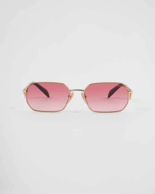 Prada Pink Sunglasses With Triangle Logo