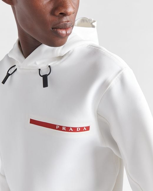 Sweatshirt En Jersey Double Tissage Recyclé Prada pour homme en coloris White