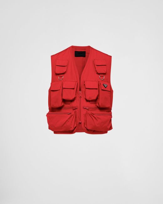 Prada Red Cotton Vest for men