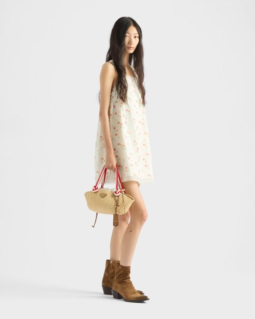 Prada White Small Crochet Bag