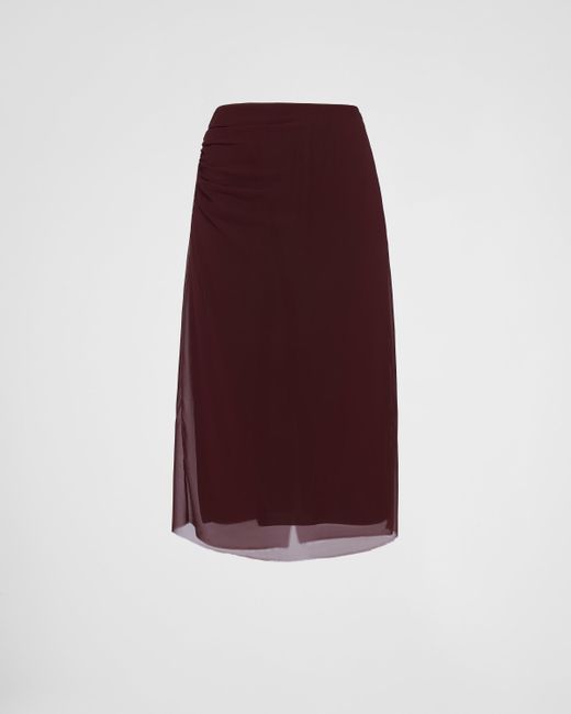 Prada Purple Georgette Skirt