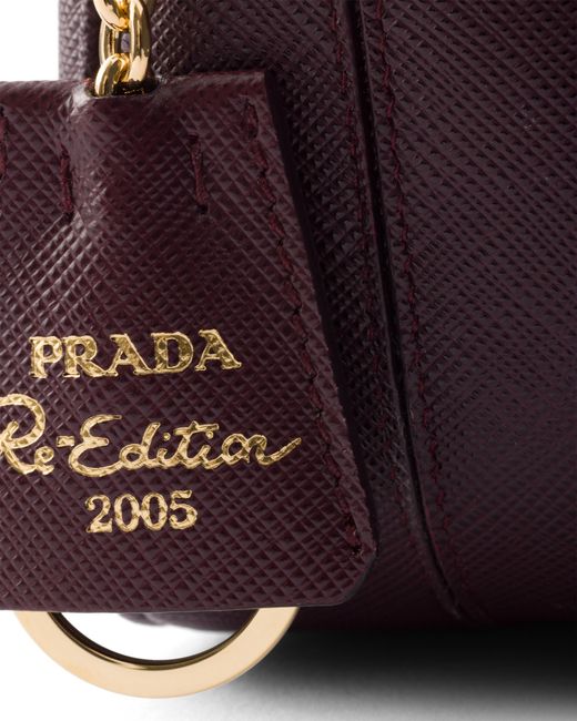 Prada White Re-Edition 2005 Saffiano Leather Mini-Bag
