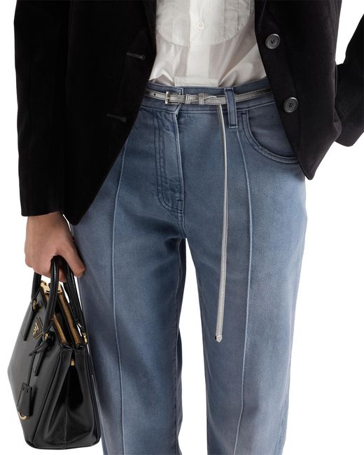 Prada White Nappa Leather Belt