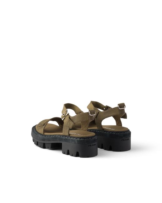 Prada Multicolor Canvas Sandals