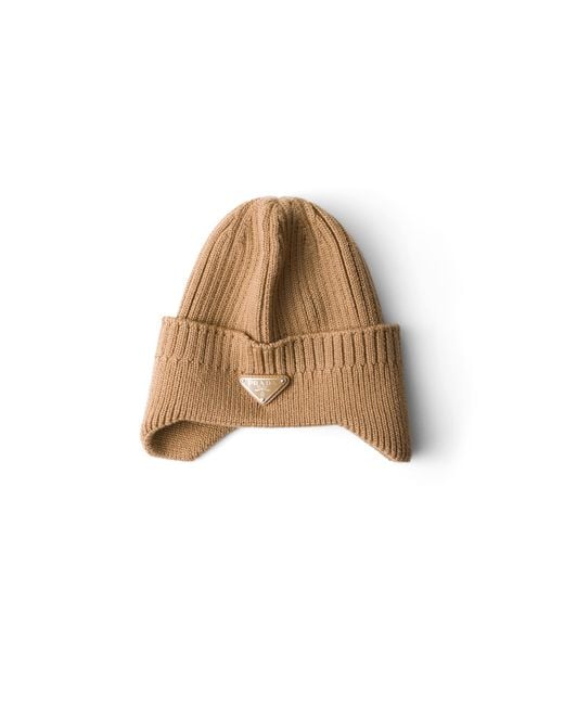Prada Natural Wool Beanie for men