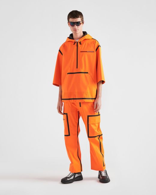 Prada Orange Short-sleeve Extreme Tex Light Shirt for men