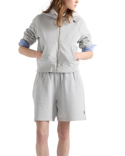 Prada Gray Cotton Fleece Shorts