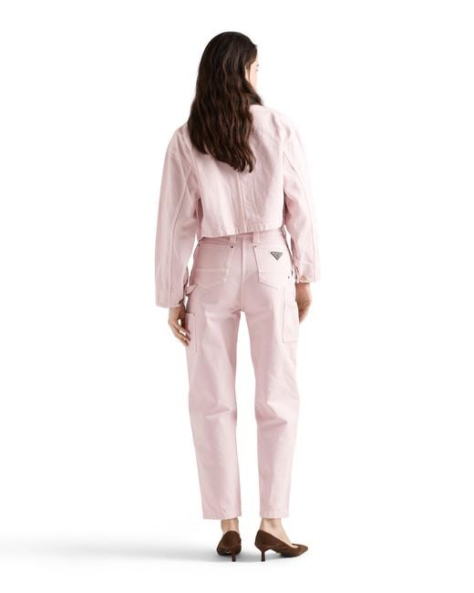 Prada Pink Canvas Blouson Jacket