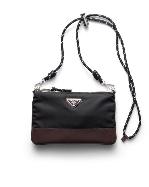 Prada Black Speedrock Re-Nylon Phone Pouch for men