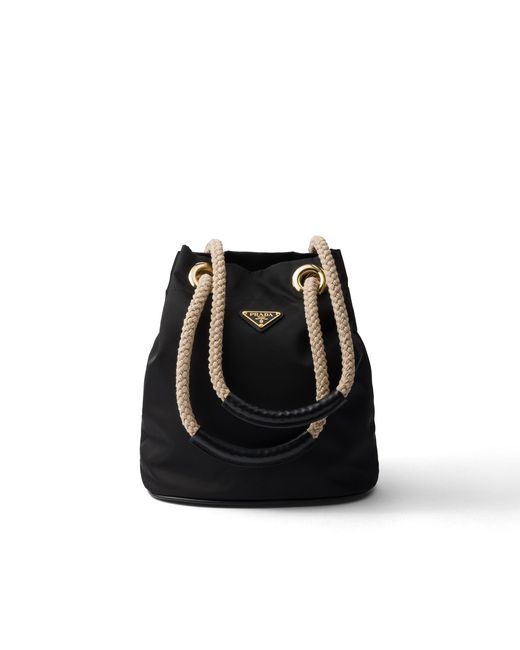 Prada Black Mariner Re-Nylon Small Bucket Bag