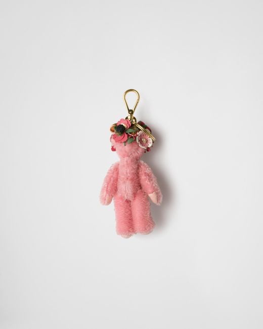PRADA Teddy バッグチャーム ピンク PRADA Teddy バッグチャーム ピンク PRADA Teddy バッグチャーム