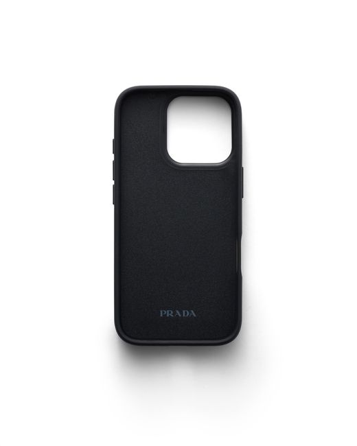Prada Red Saffiano Leather Case For Iphone 16 Pro