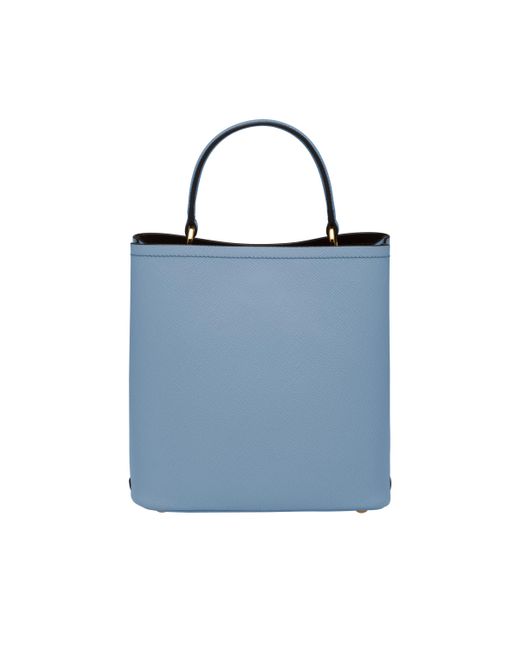 Prada Blue Medium Saffiano Leather Panier Bag