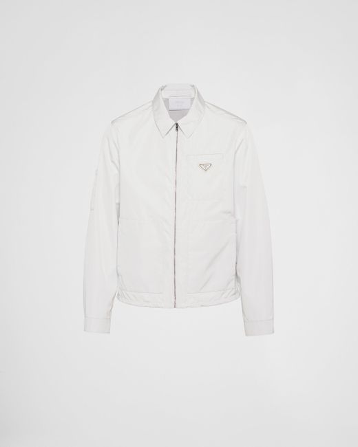 Prada White Re-nylon Blouson Jacket for men