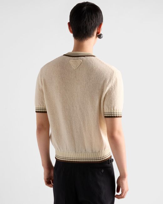 Maglia Girocollo di Prada in Natural da Uomo