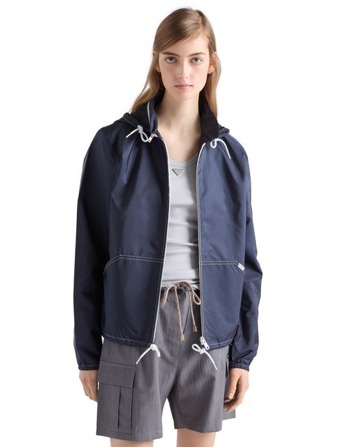 Prada Blue Lightweight Re-Nylon Blouson Jacket