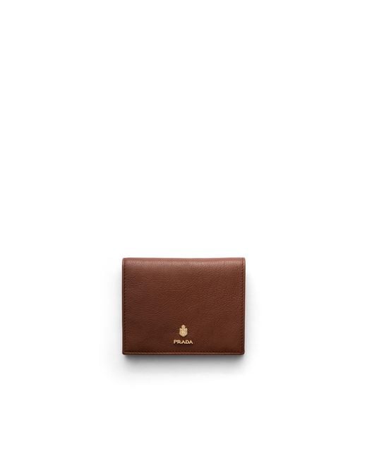 Prada Brown Small Leather Wallet