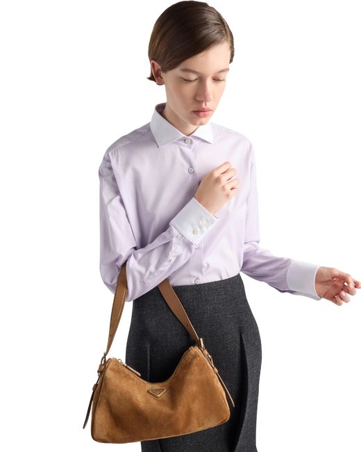 Borsa Aimee Large di Prada in Brown