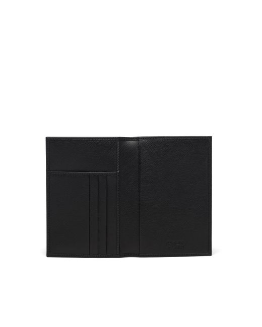 Prada Portemonnaie aus Saffiano-Leder in Black für Herren