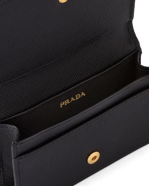 Prada White Saffiano Leather Card Holder