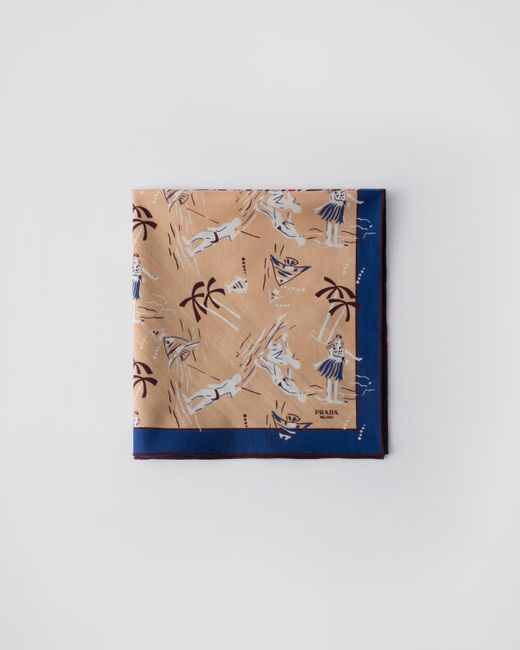 Foulard Stampato di Prada in Blue da Uomo