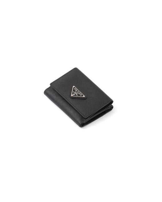 Prada White Small Saffiano Leather Wallet for men