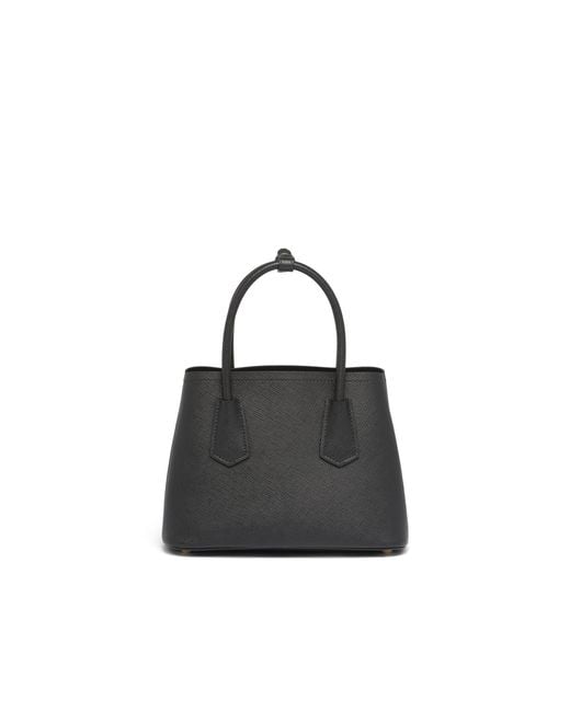 Prada Black Double Small Saffiano Leather Bag