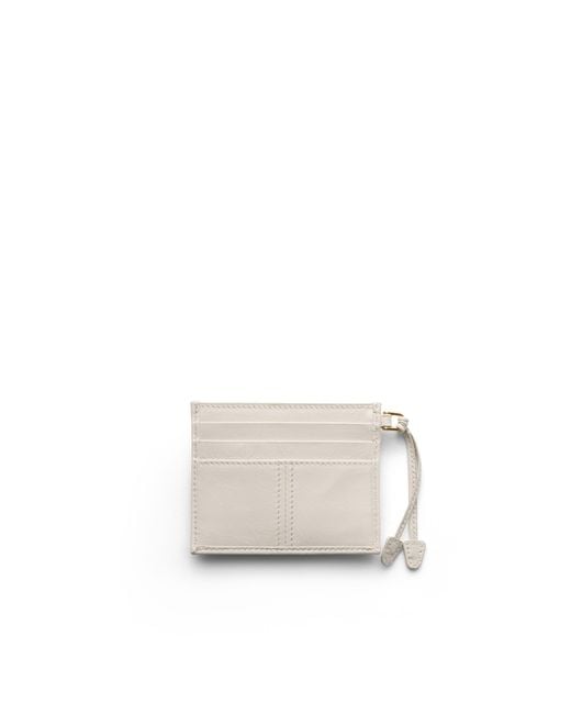 Prada White Leather Card Holder