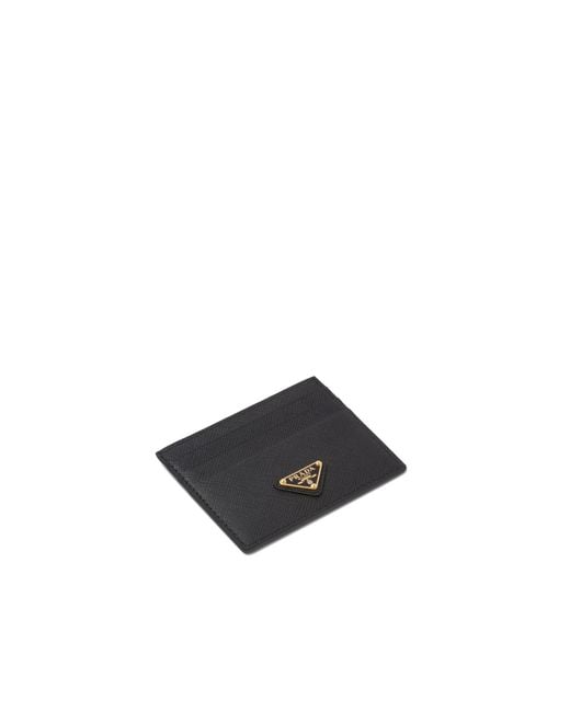 Prada White Saffiano Leather Card Holder