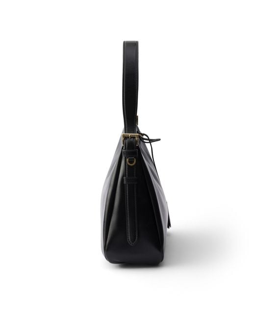 Prada Black Aimée Medium Leather Shoulder Bag