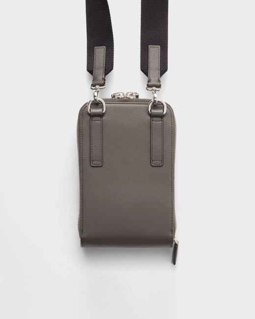 Prada Multicolor Saffiano Leather Smartphone Case for men