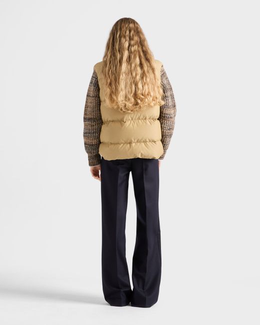 Prada Natural Medium-Weight Technical Fabric Down Vest