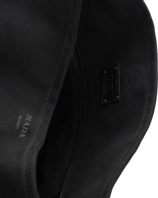 Prada Black Route Canvas And Leather Shoulder Bag for men