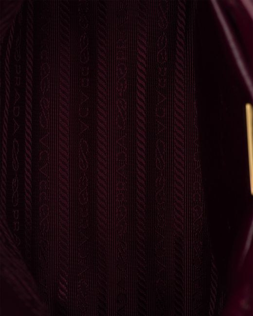 Prada Purple Bonnie Leather Mini Shoulder Bag, Burgundy