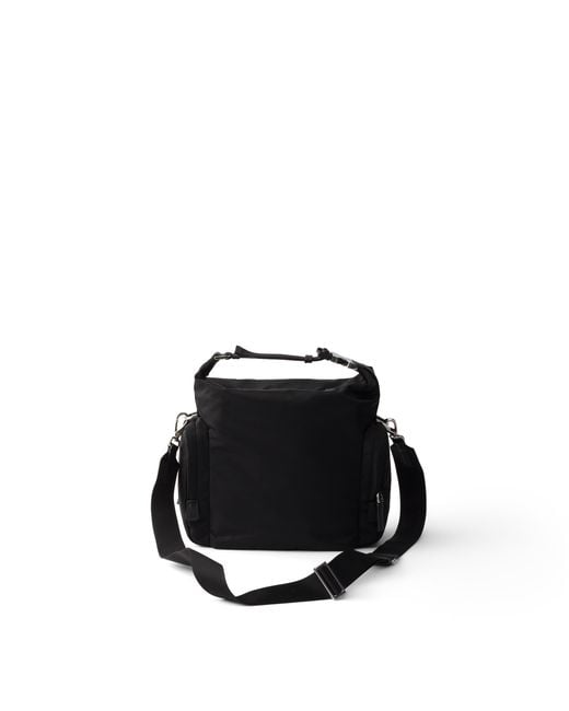 Prada Black Re-Nylon And Saffiano Leather Shoulder Bag for men