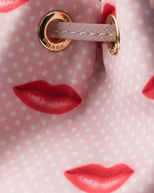 Prada Pink Printed Re-Nylon Pouch