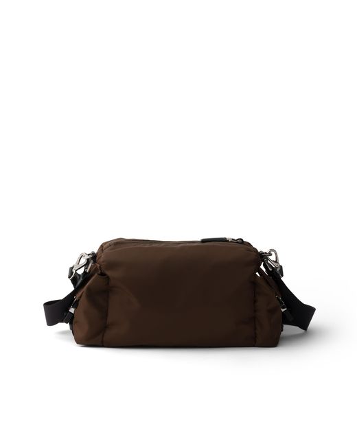 Prada Black Explore Re-Nylon And Leather Bag for men