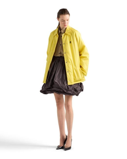 Prada Multicolor Technical Taffeta Skirt, Hematite