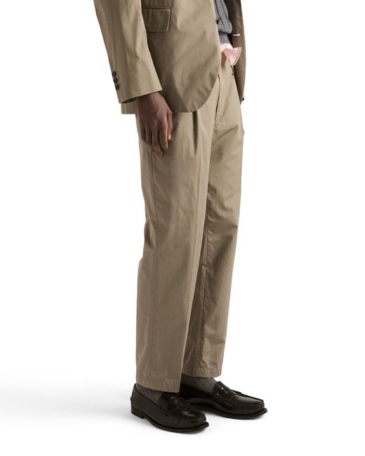 Prada Natural Cotton Pants With Key Ring for men