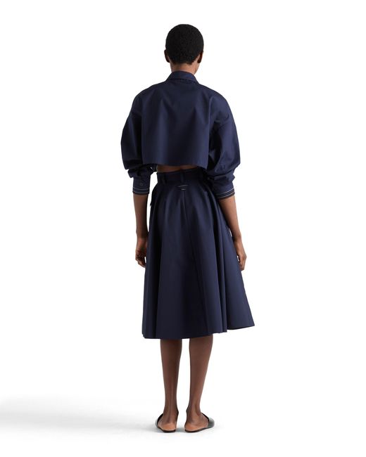 Prada Blue Poplin Blouson Jacket