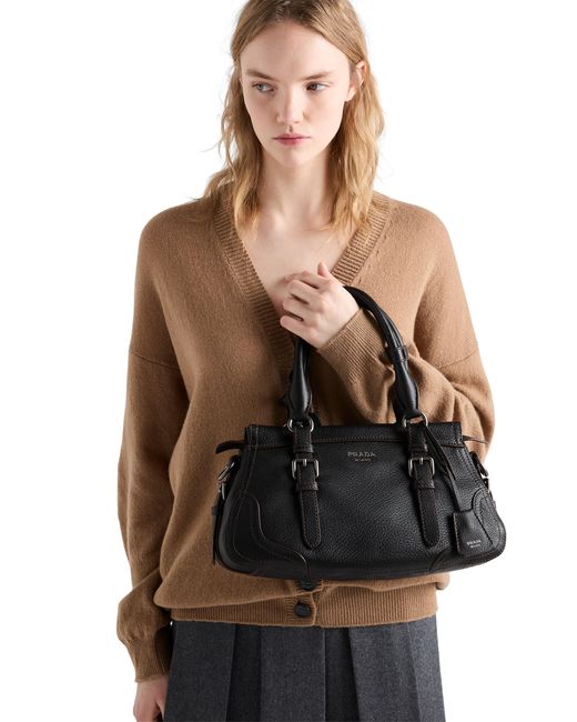Prada Black Large Leather Tote Bag