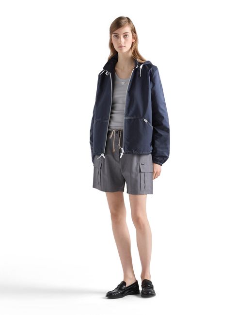 Prada Blue Lightweight Re-Nylon Blouson Jacket