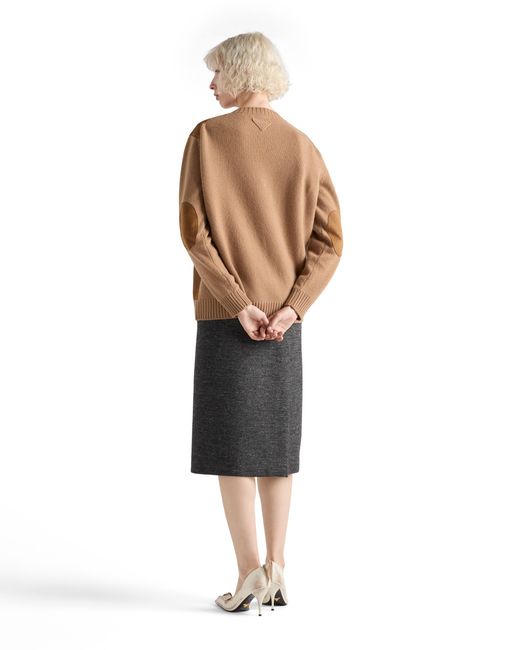 Prada Black Rush Stitch Skirt