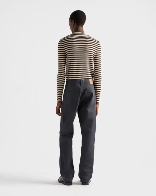 Prada Reguläre Jeans Aus Raw Denim in Blue für Herren